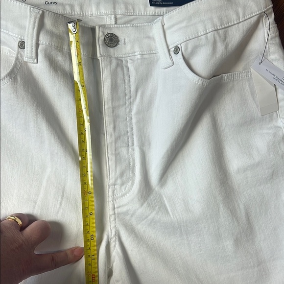 Talbots | Flawless High-Waist Straight-Leg Curvy | Women's White Jeans | 12 - Picture 11 of 16
